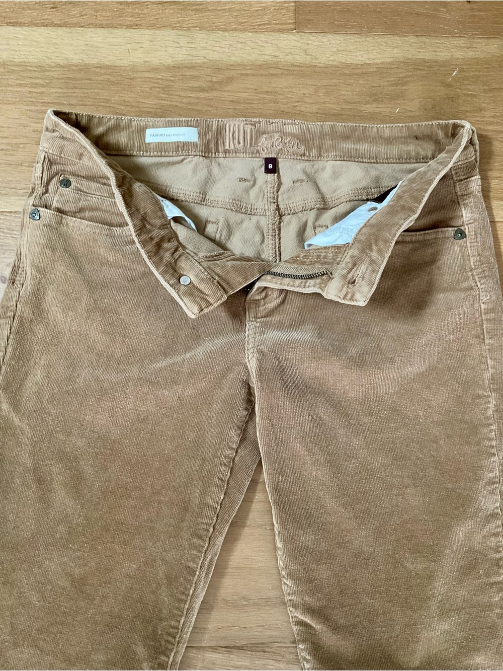 Kut from the Kloth Farrah Baby Bootcut Corduroy Pants Size 8 Flare Academia Y2K - Picture 3 of 13